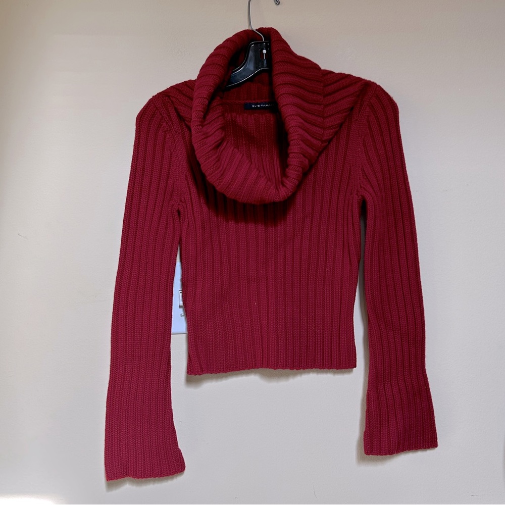 Elie Tahari - Red Cowl Neck Sweater - P/S